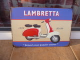 Метална табела мотор скутер мотопед Lambretta за градско ретро моторче 1959 li 150