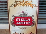 Метална табела бира Stella Artois Белгийска наливна студена