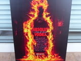 Метална табела водка Абсолют vodka Absolut fire огнена бутилка реклама бар