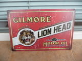 Метална табела Gilmore Lion Head моторно масло двигателно спирачна течност
