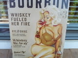 Метална табела уиски Bourbon Single Barrel разпалва огъня еротика секси