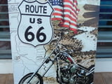 Метална табела мотор Route 66 магистралата Америка каране свобода